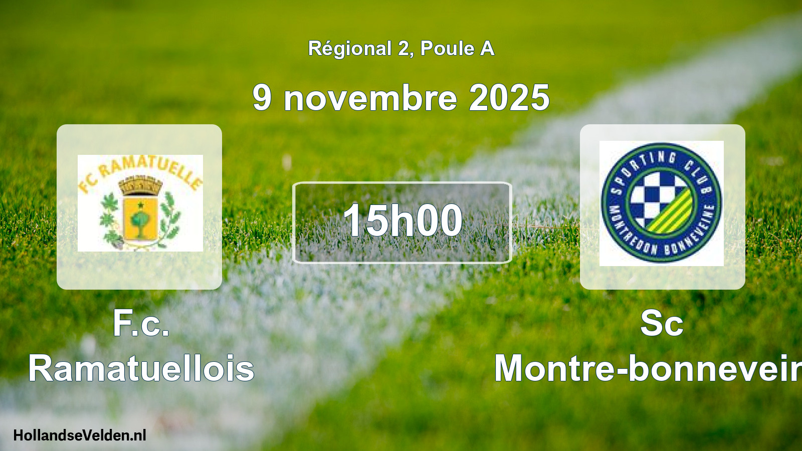 Geplande wedstrijd: F.c. Ramatuellois - Sc Montre-bonneveine (9 novembre 2025)