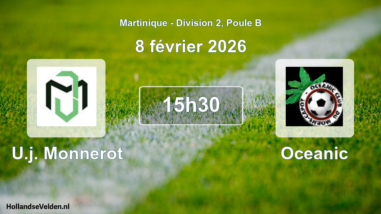 Match programmé: U.j. Monnerot - Oceanic (8 février 2026)