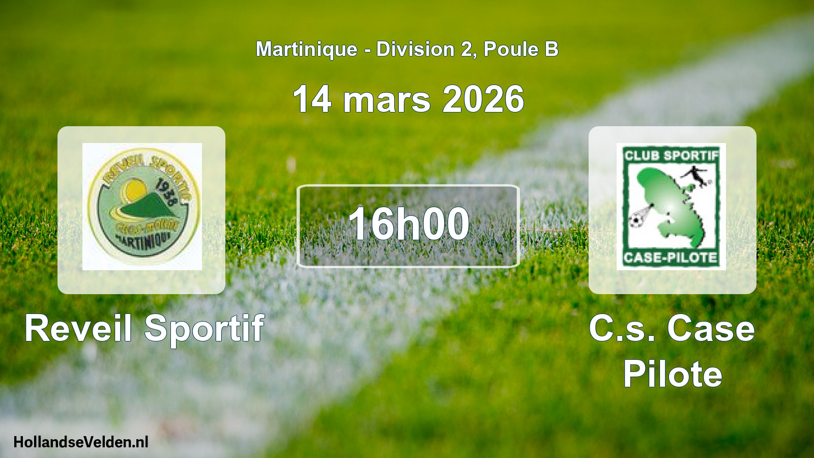 Match programmé: Reveil Sportif - C.s. Case Pilote (14 mars 2026)