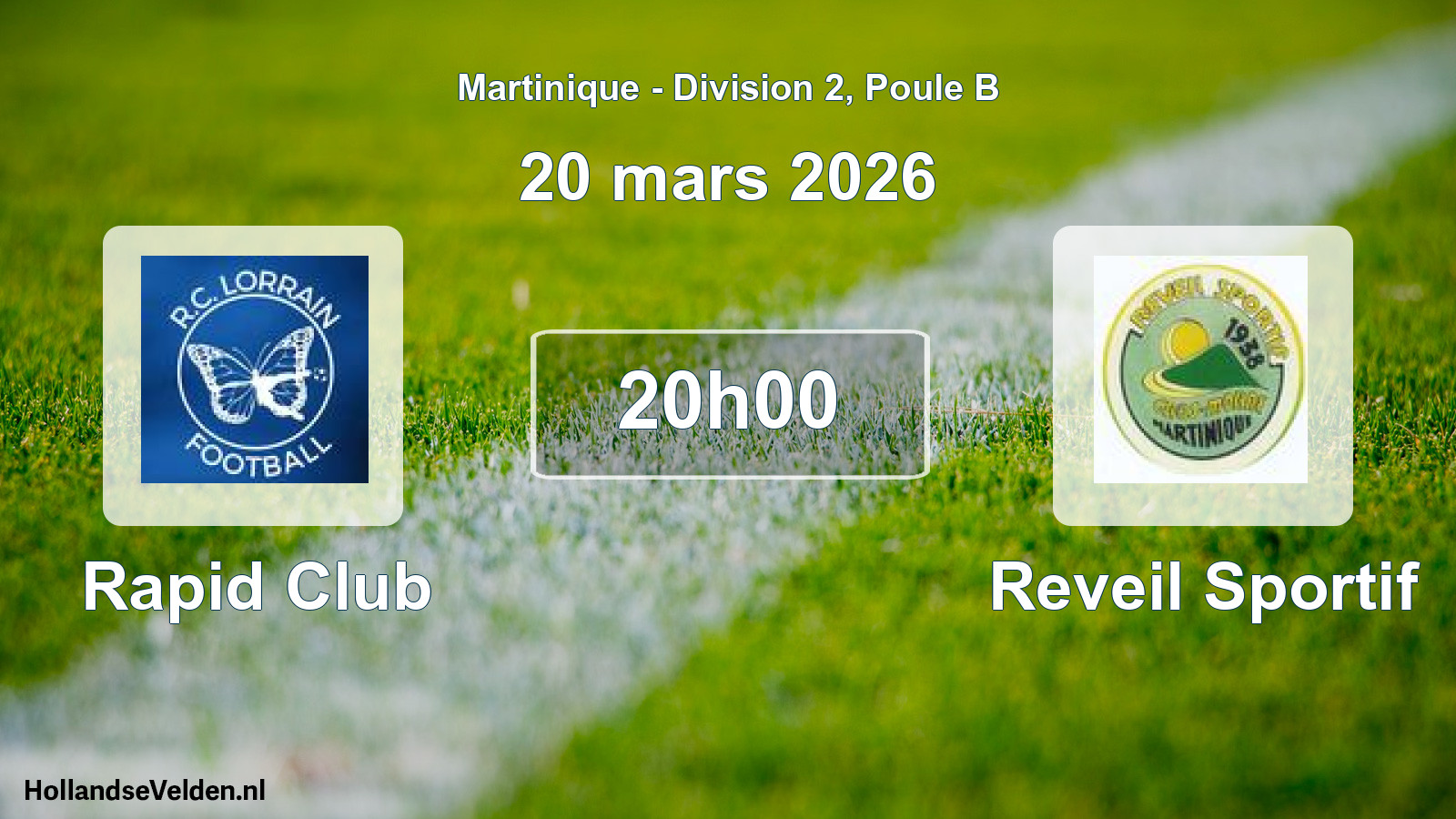 Scheduled Match: Rapid Club - Reveil Sportif (20 March 2026)