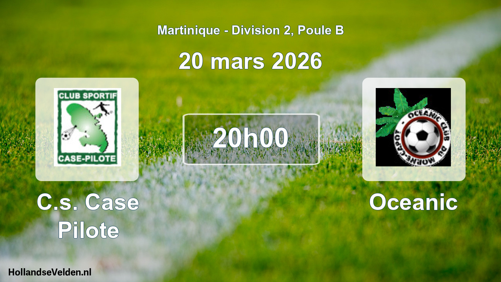 Match programmé: C.s. Case Pilote - Oceanic (20 mars 2026)