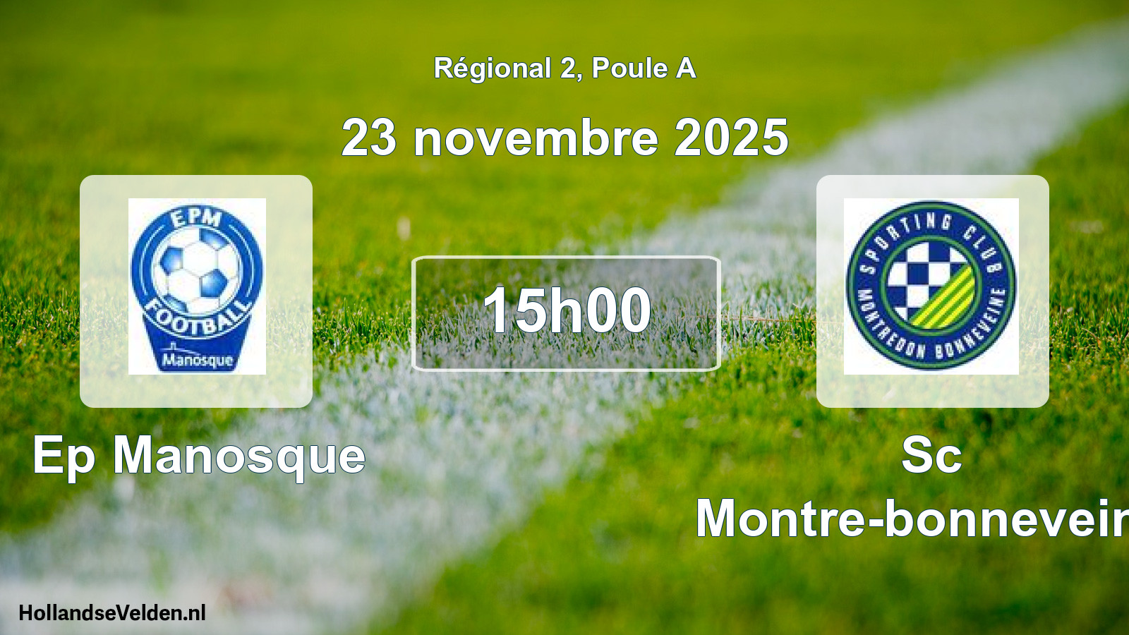 Scheduled Match: Ep Manosque - Sc Montre-bonneveine (23 November 2025)