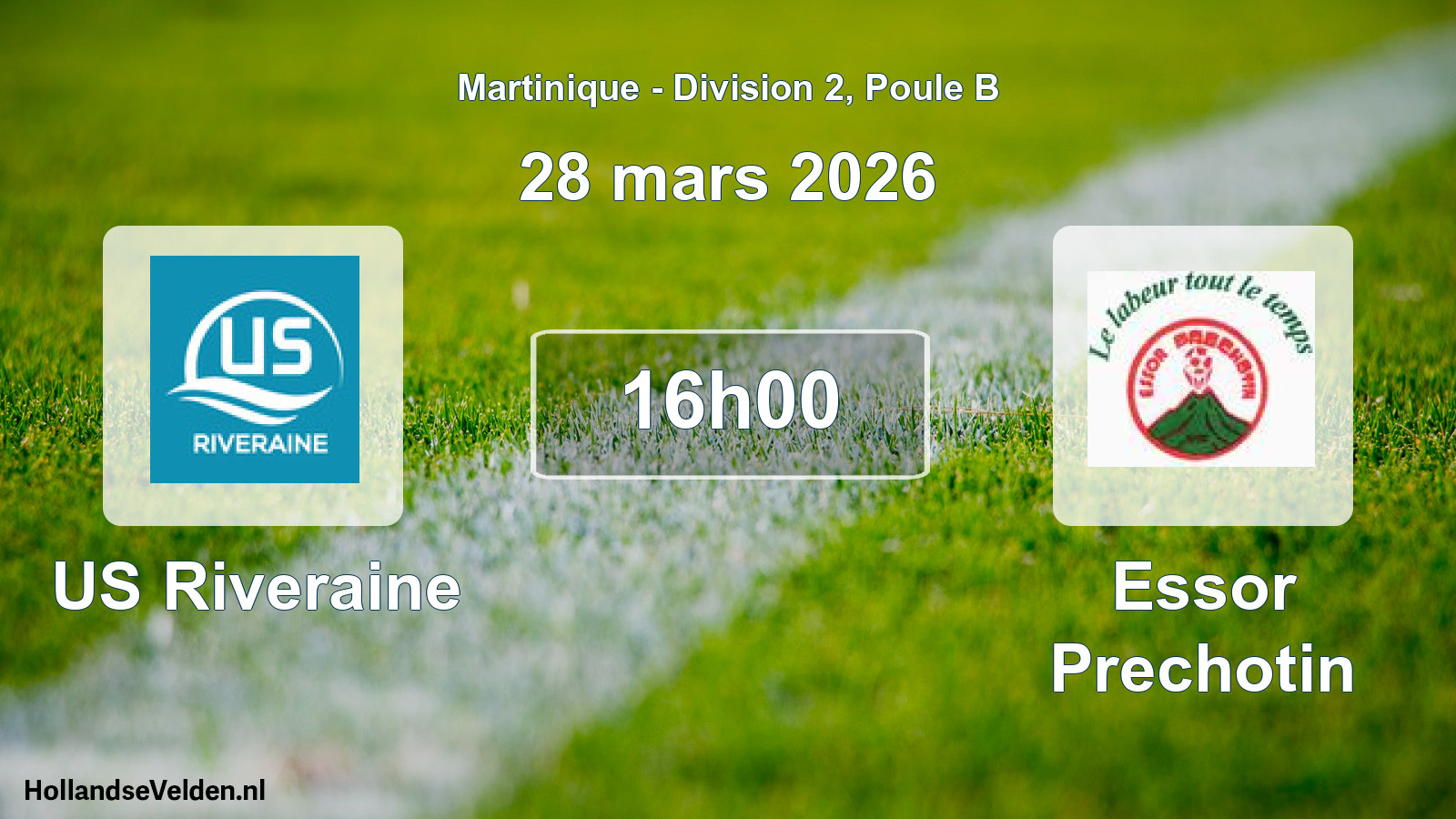 Geplande wedstrijd: US Riveraine - Essor Prechotin (28 maart 2026)
