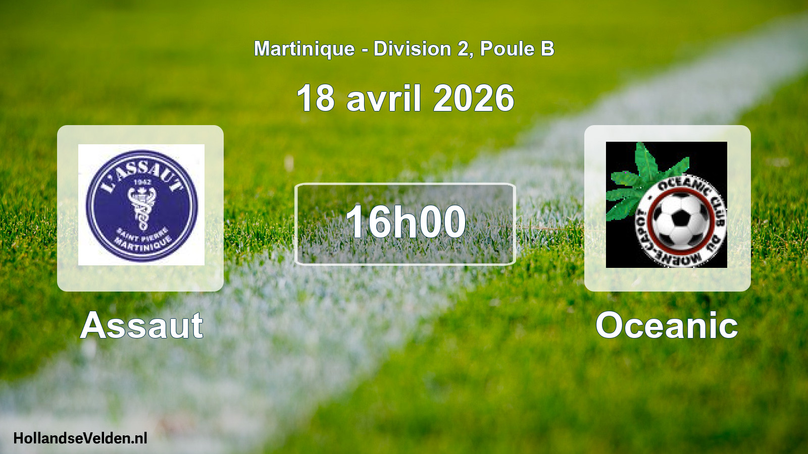 Match programmé: Assaut - Oceanic (18 avril 2026)