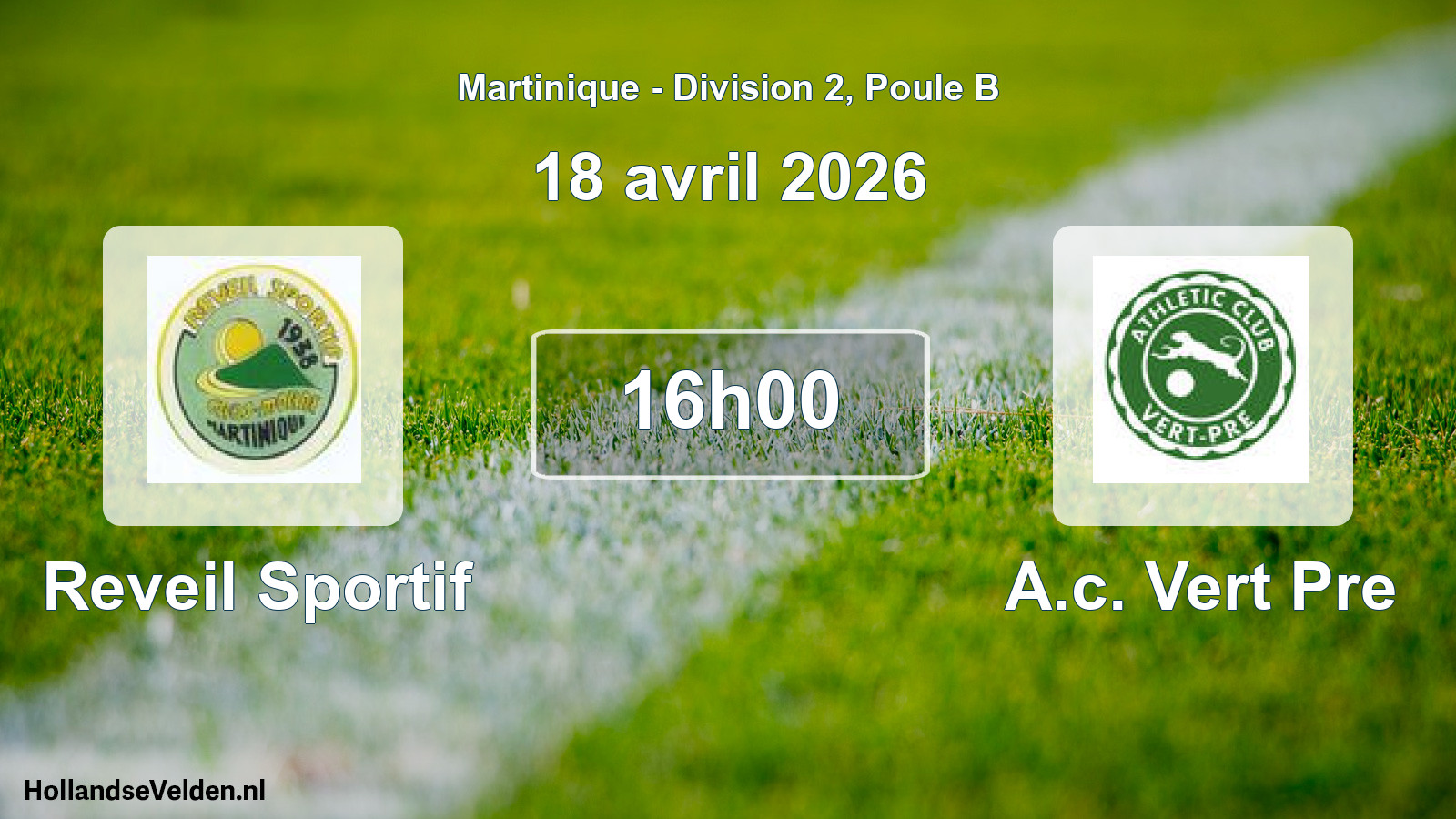Geplande wedstrijd: Reveil Sportif - A.c. Vert Pre (18 april 2026)
