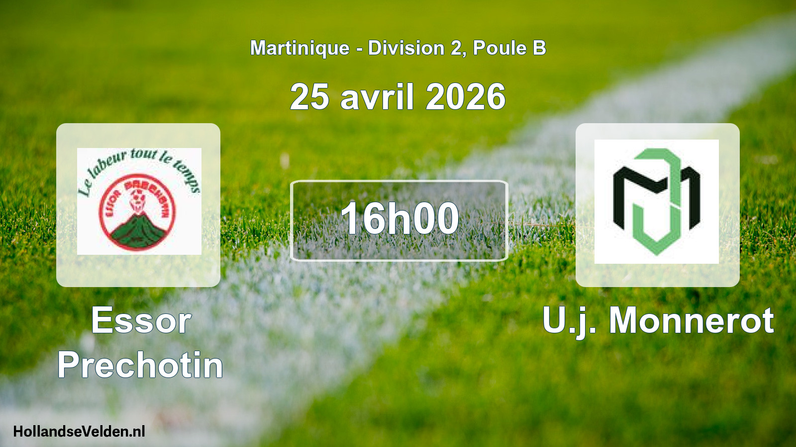 Match programmé: Essor Prechotin - U.j. Monnerot (25 avril 2026)