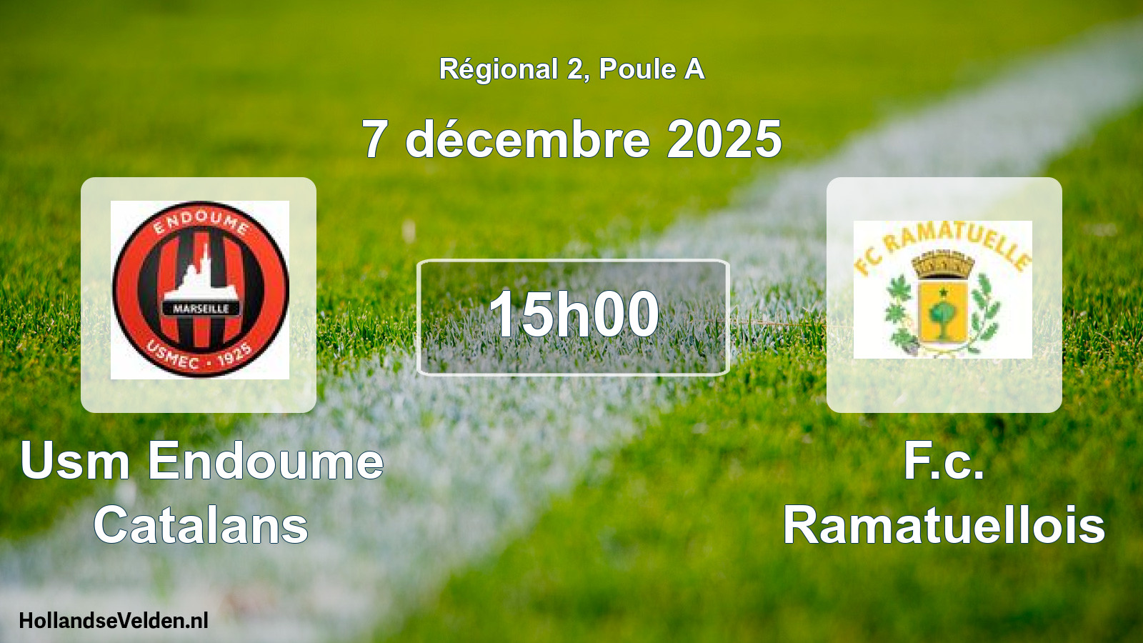 Geplande wedstrijd: Usm Endoume Catalans - F.c. Ramatuellois (7 december 2025)