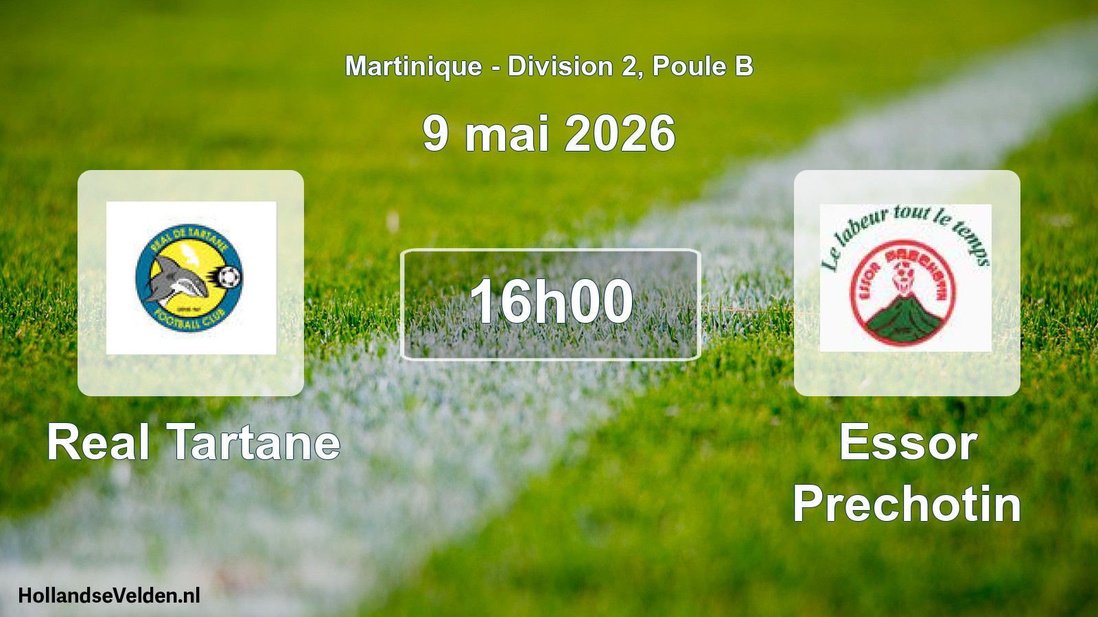 Match programmé: Real Tartane - Essor Prechotin (9 mai 2026)