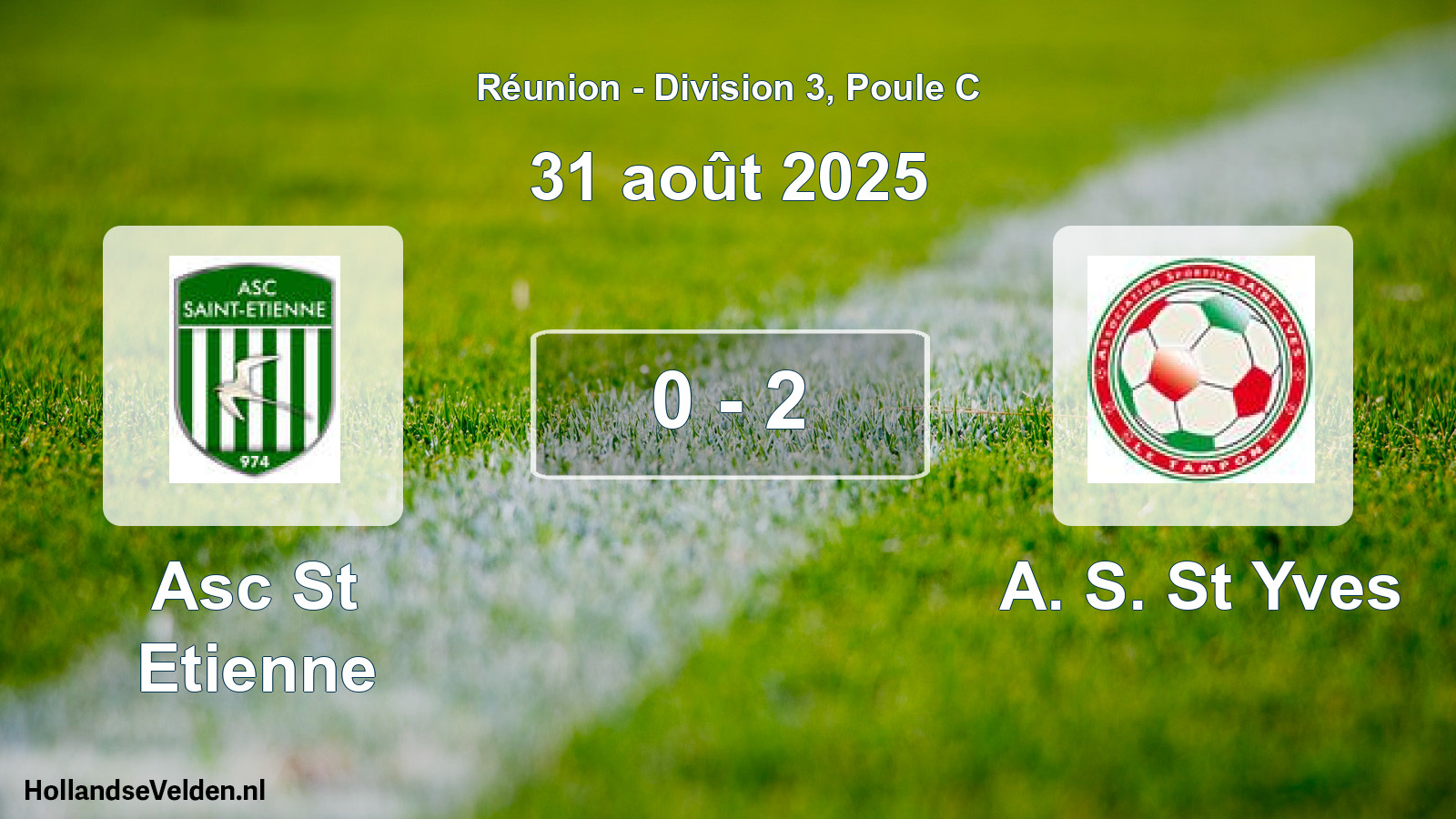 Gespeelde wedstrijd: Asc St Etienne - A. S. St Yves 0 - 2 (31 augustus 2025)