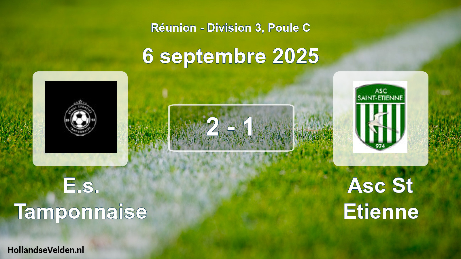 Match joué: E.s. Tamponnaise - Asc St Etienne 2 - 1 (6 septembre 2025)