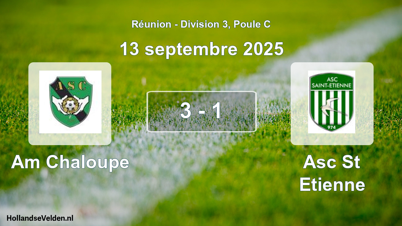 Match joué: Am Chaloupe - Asc St Etienne 3 - 1 (13 septembre 2025)