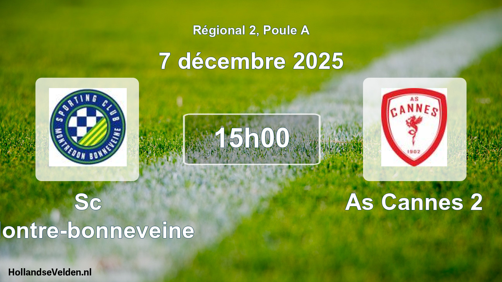 Geplande wedstrijd: Sc Montre-bonneveine - As Cannes 2 (7 december 2025)