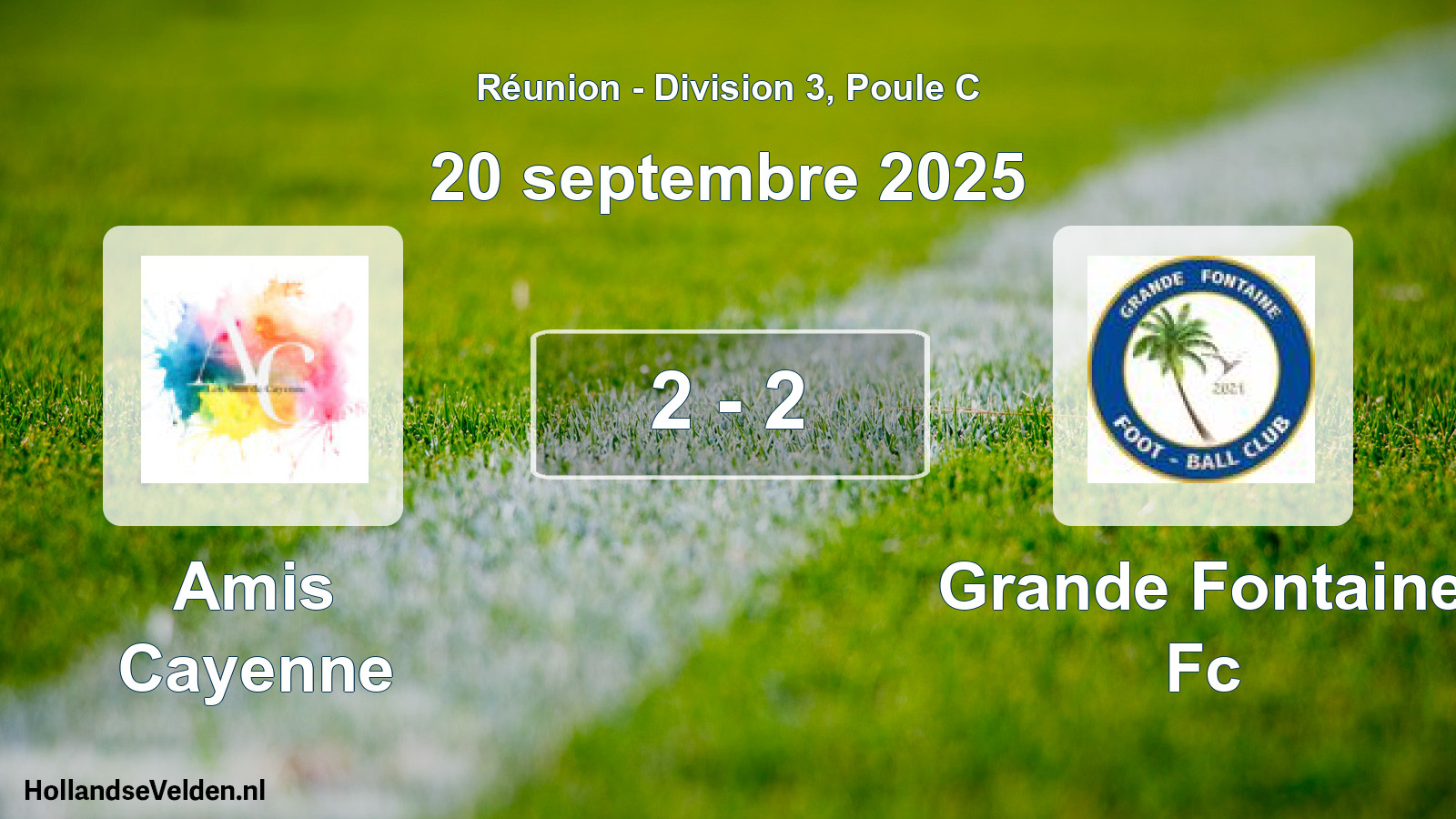 Total number of matches played: Amis Cayenne - Grande Fontaine Fc 2 - 2 (20 September 2025)