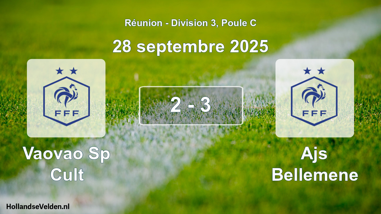 Total number of matches played: Vaovao Sp Cult - Ajs Bellemene 2 - 3 (28 September 2025)