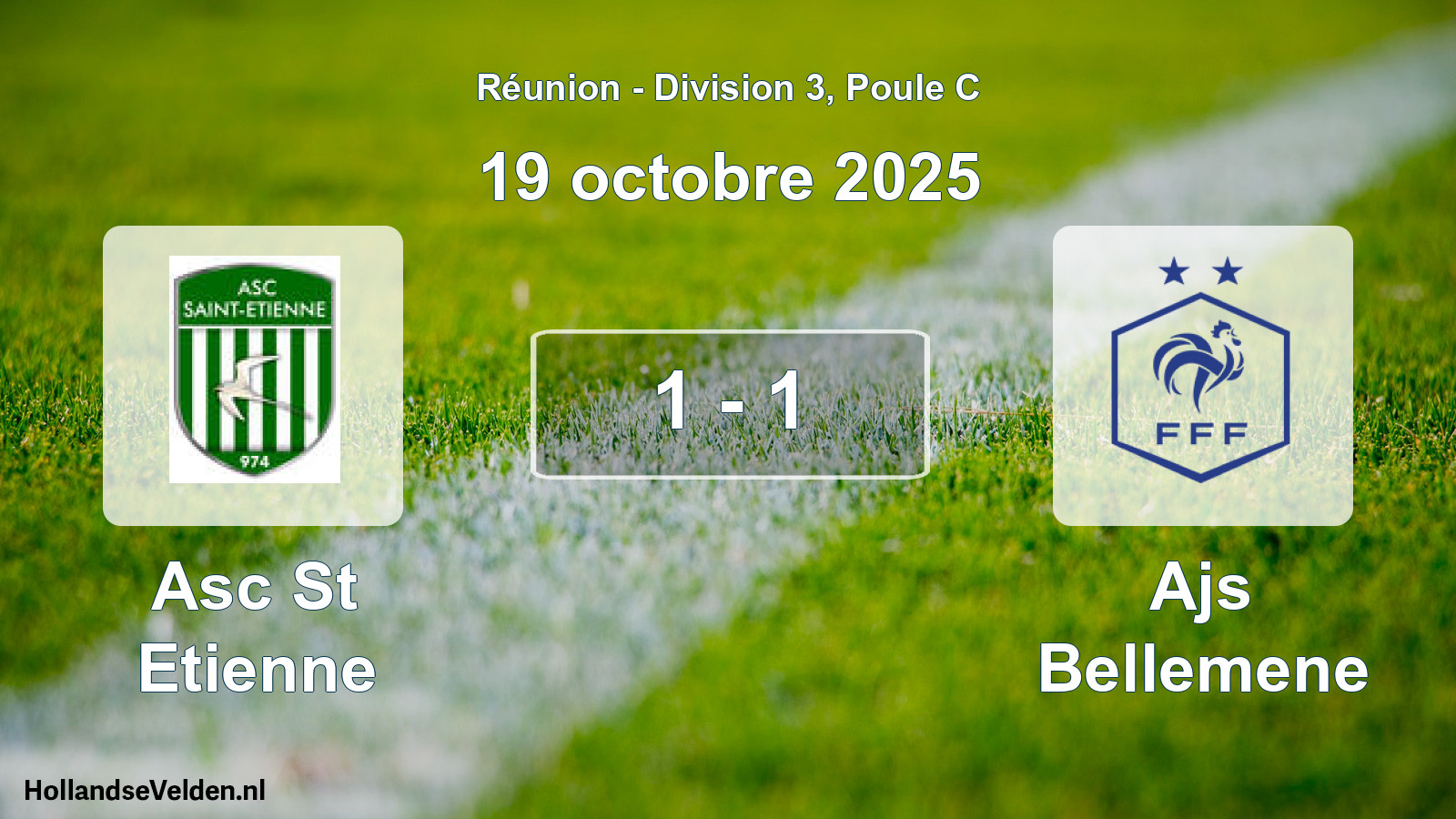 Match joué: Asc St Etienne - Ajs Bellemene 1 - 1 (19 octobre 2025)
