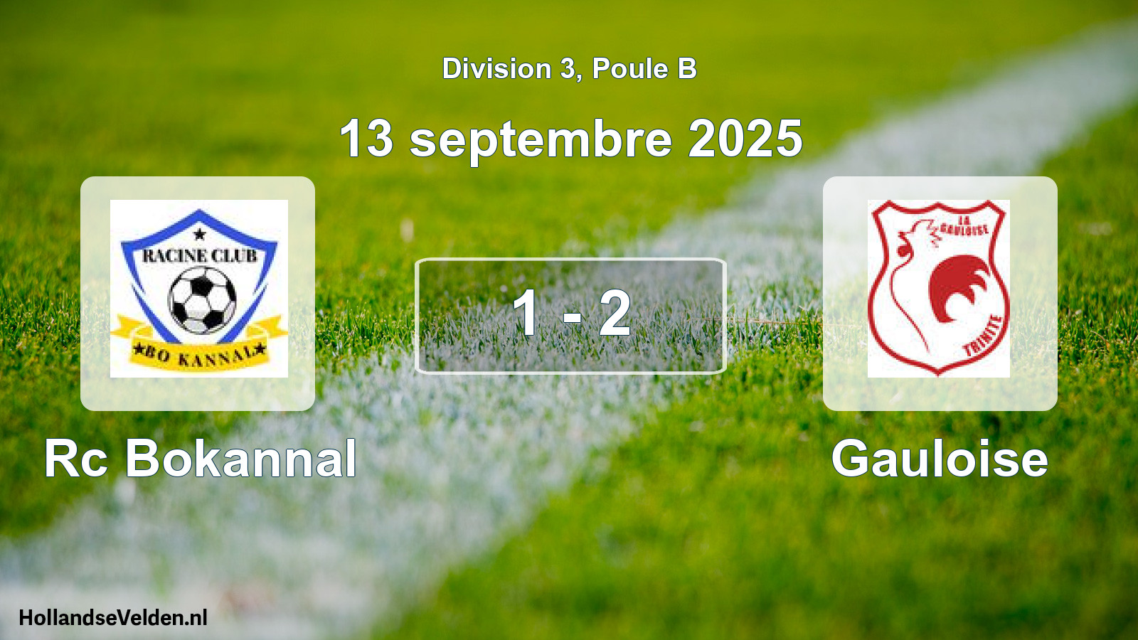 Match joué: Rc Bokannal - Gauloise 1 - 2 (13 septembre 2025)