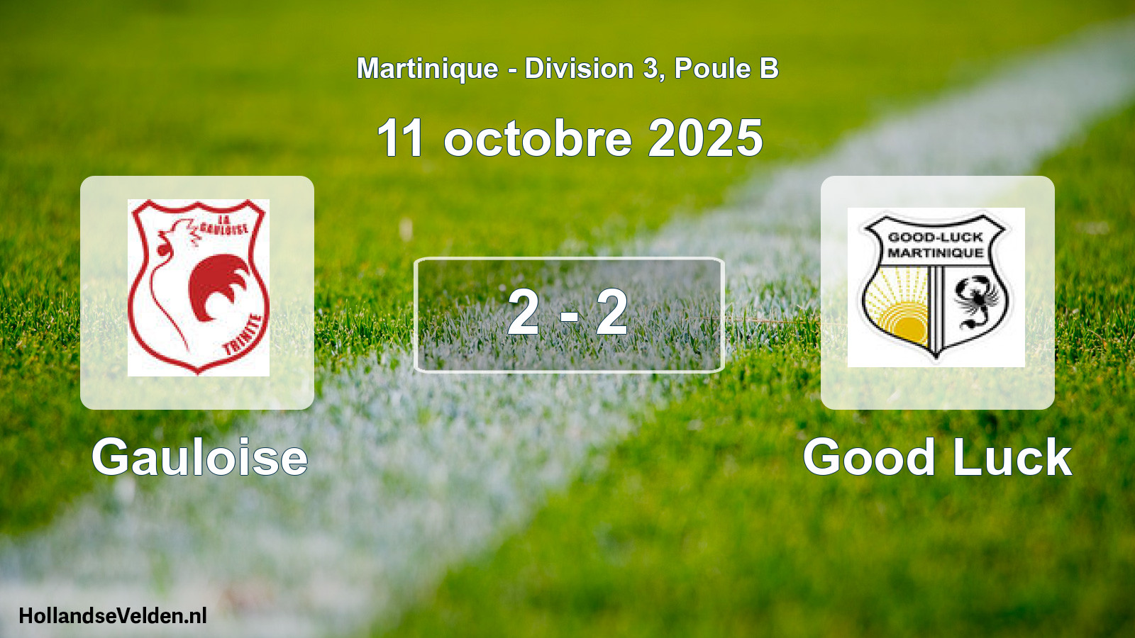 Match joué: Gauloise - Good Luck 2 - 2 (11 octobre 2025)