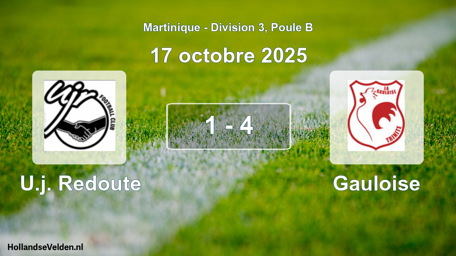 Total number of matches played: U.j. Redoute - Gauloise 1 - 4 (17 October 2025)