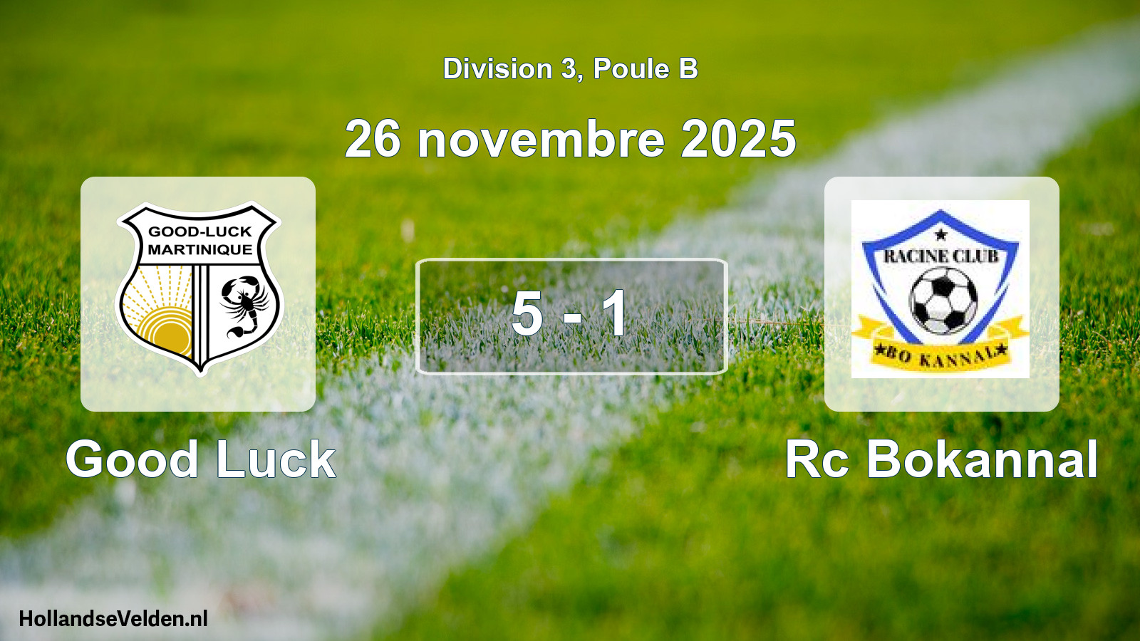 Gespeelde wedstrijd: Good Luck - Rc Bokannal 5 - 1 (26 november 2025)