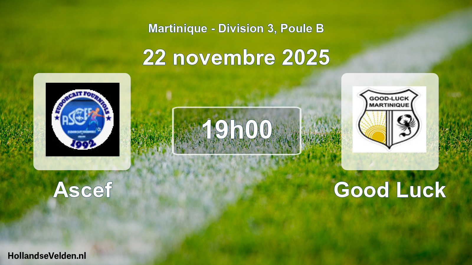 Match programmé: Ascef - Good Luck (22 novembre 2025)