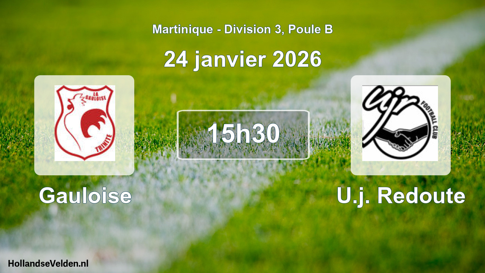 Match programmé: Gauloise - U.j. Redoute (24 janvier 2026)
