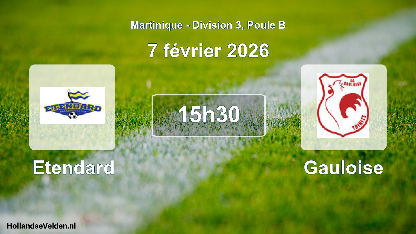 Match programmé: Etendard - Gauloise (7 février 2026)