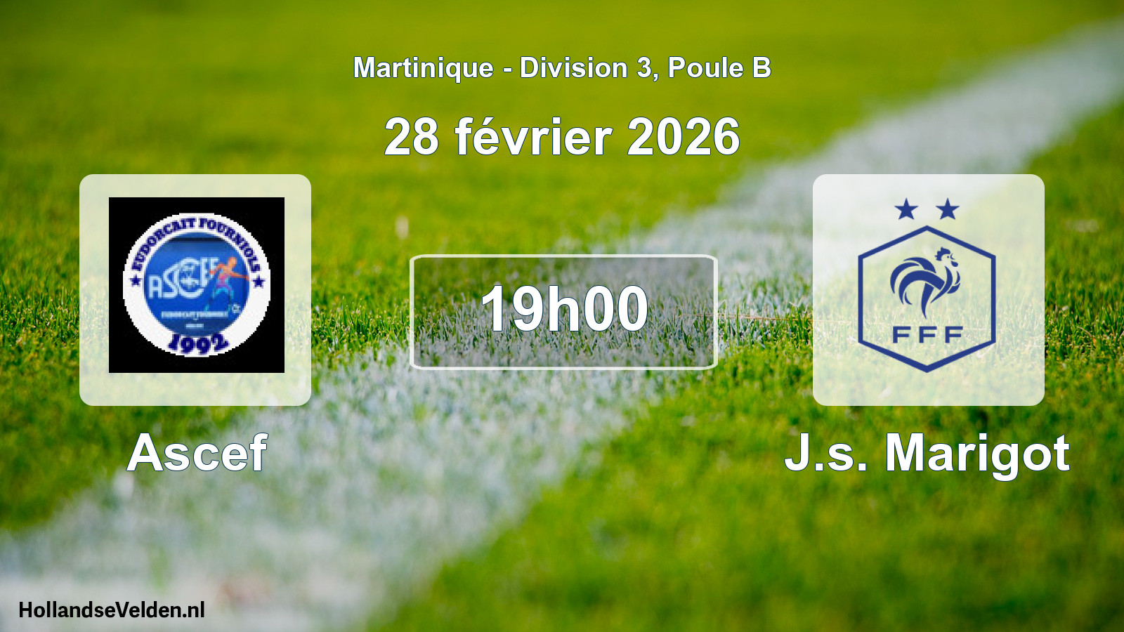 Geplande wedstrijd: Ascef - J.s. Marigot (28 februari 2026)