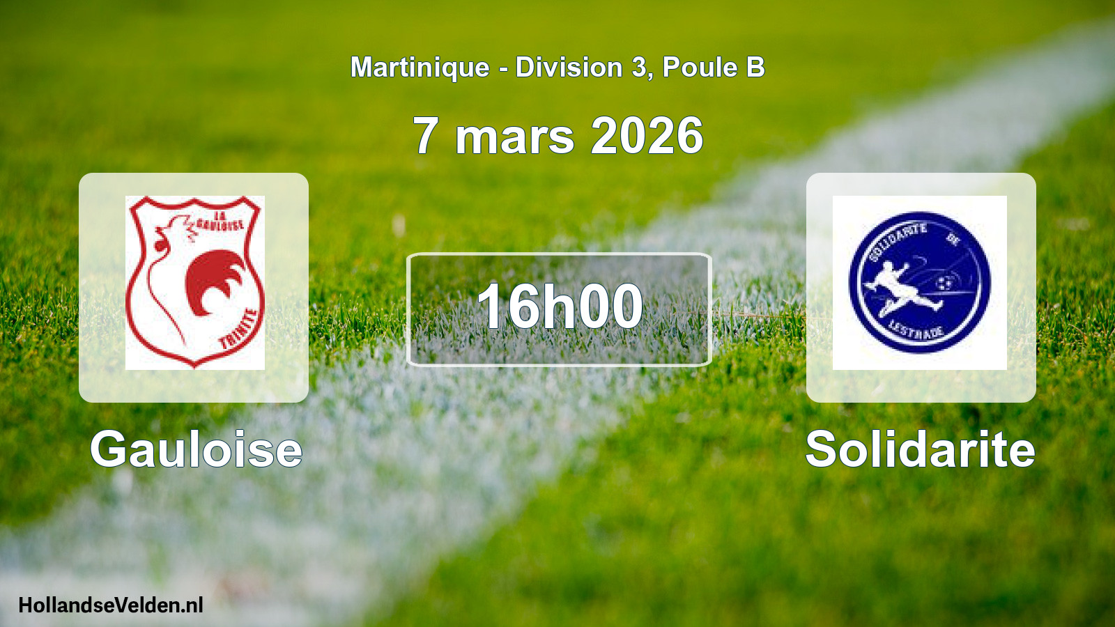 Match programmé: Gauloise - Solidarite (7 mars 2026)