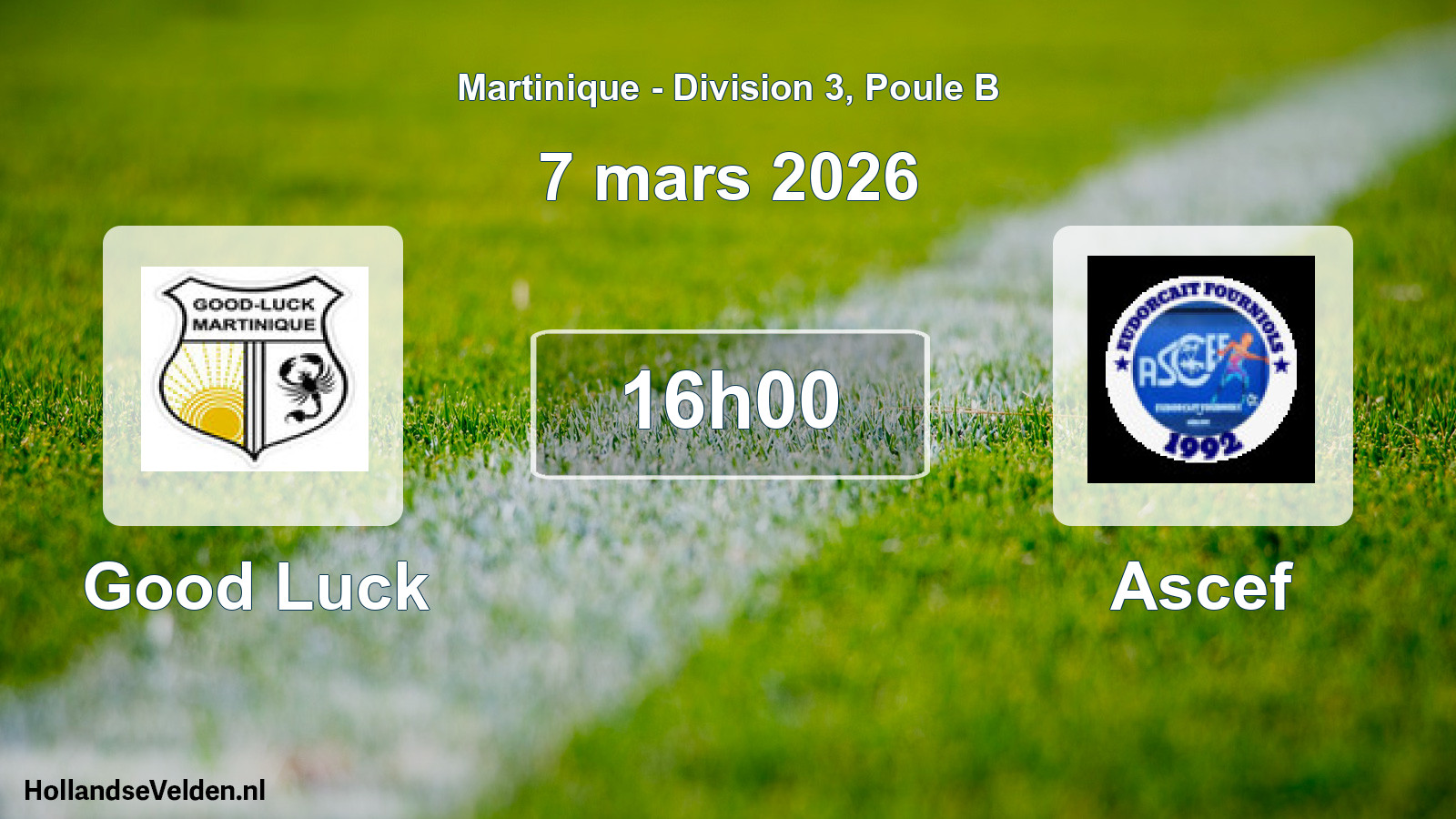Match programmé: Good Luck - Ascef (7 mars 2026)