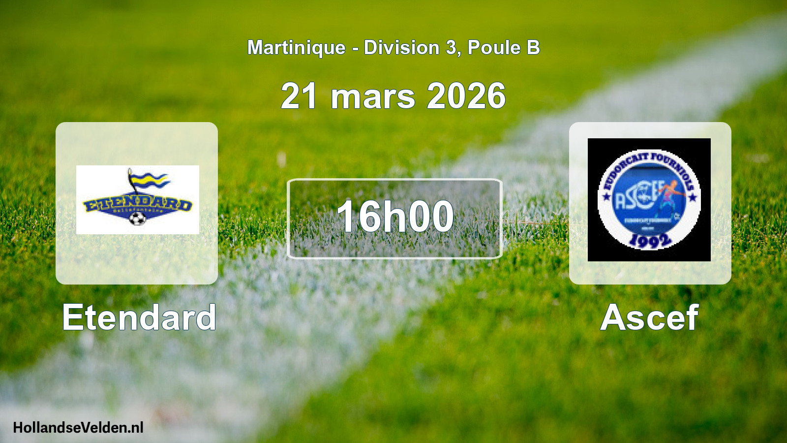 Geplande wedstrijd: Etendard - Ascef (21 maart 2026)