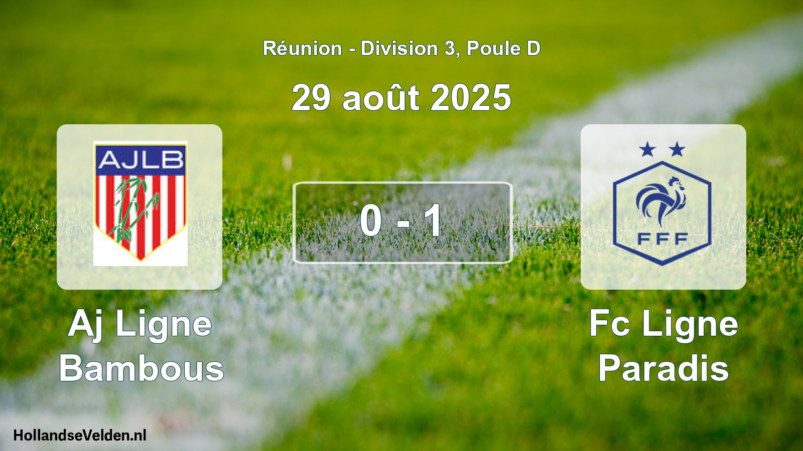 Match joué: Aj Ligne Bambous - Fc Ligne Paradis 0 - 1 (29 août 2025)