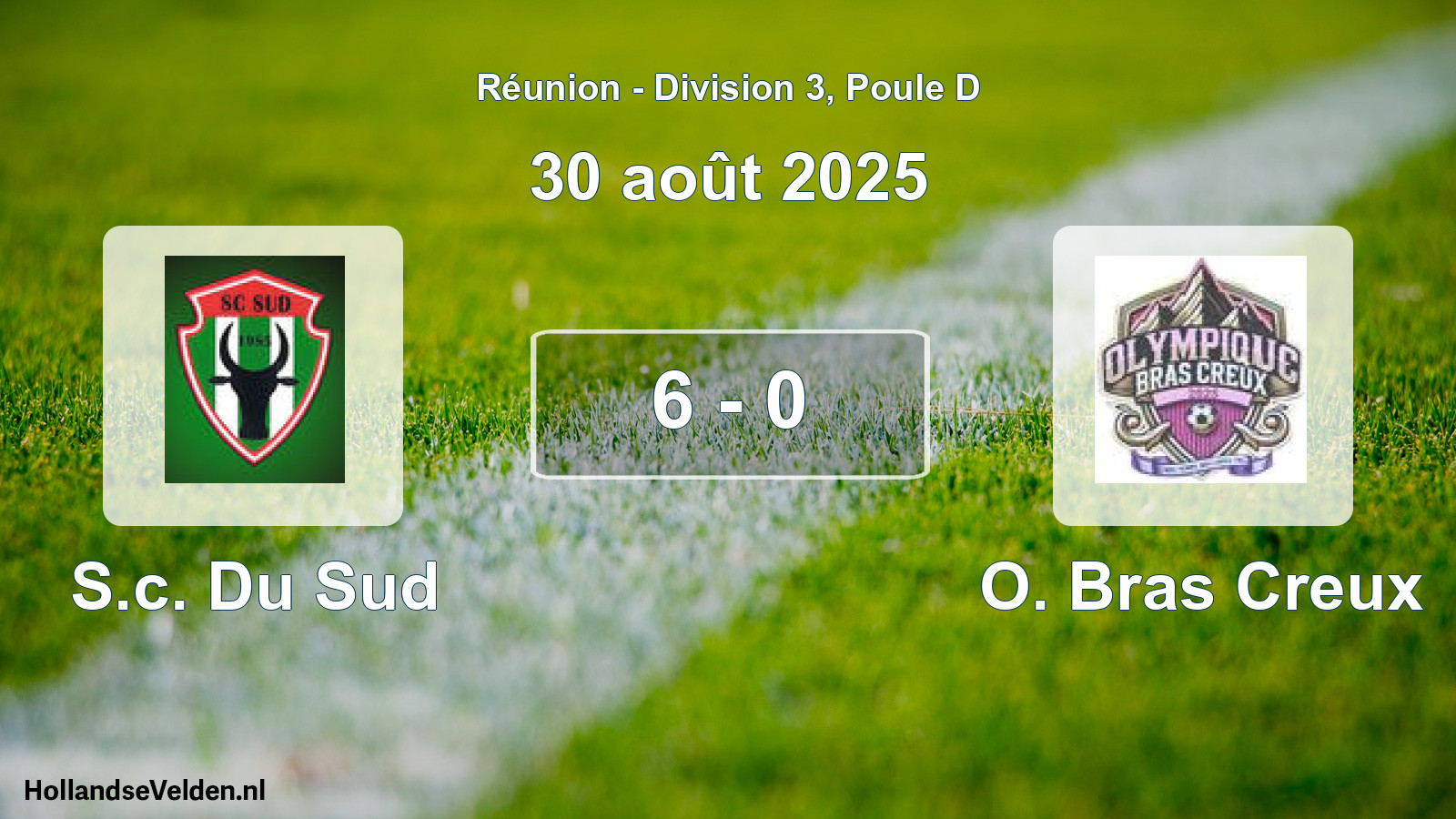 Match joué: S.c. Du Sud - O. Bras Creux 6 - 0 (30 août 2025)