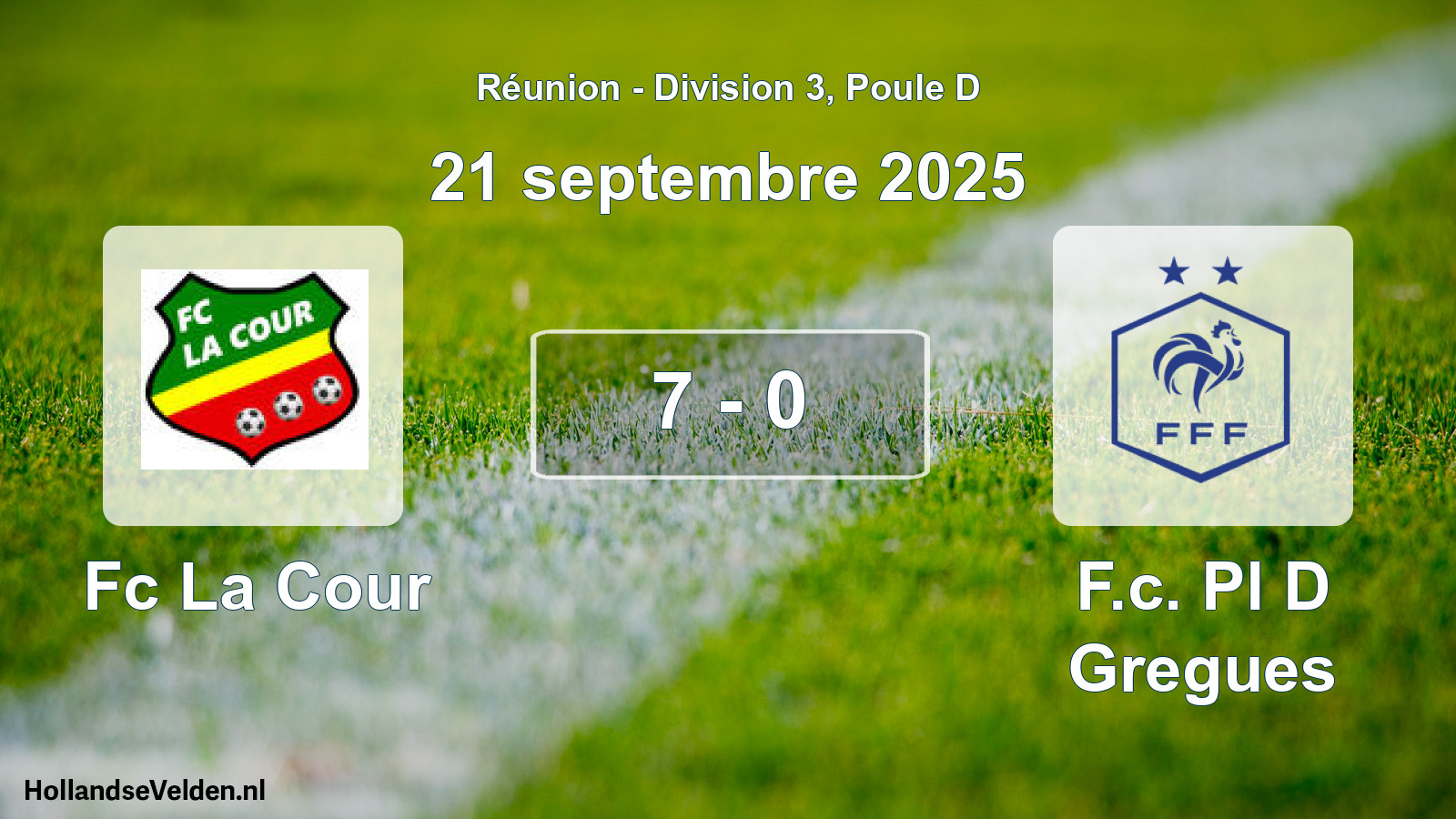 Match joué: Fc La Cour - F.c. Pl D Gregues 7 - 0 (21 septembre 2025)