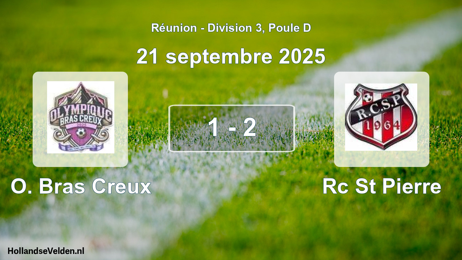 Match joué: O. Bras Creux - Rc St Pierre 1 - 2 (21 septembre 2025)