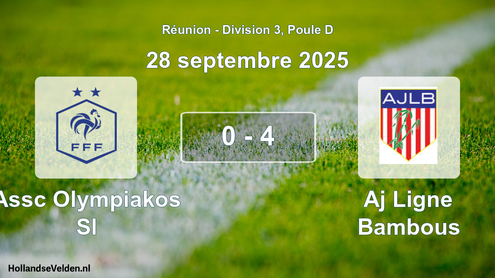 Total number of matches played: Assc Olympiakos Sl - Aj Ligne Bambous 0 - 4 (28 September 2025)