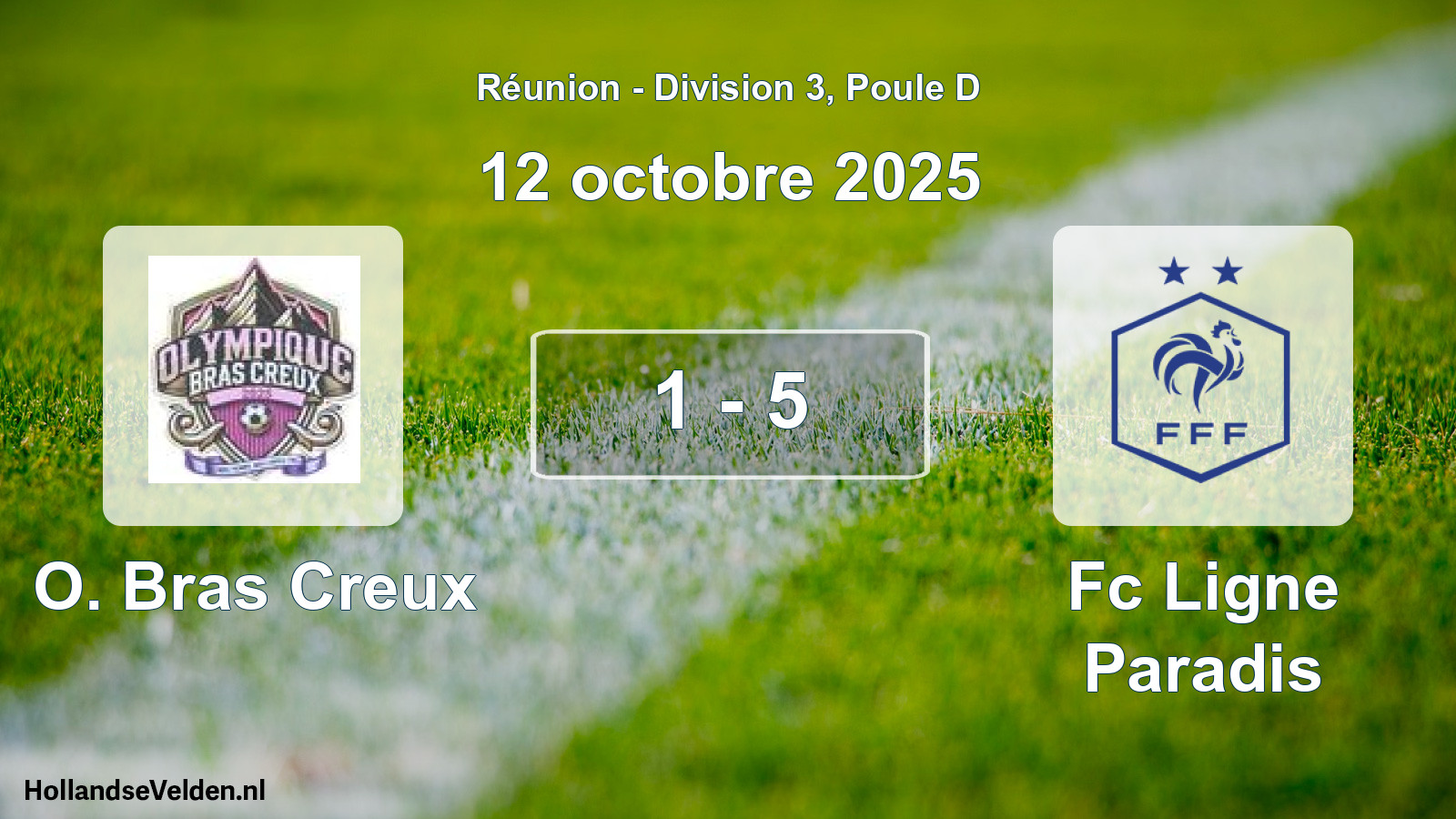 Total number of matches played: O. Bras Creux - Fc Ligne Paradis 1 - 5 (12 October 2025)