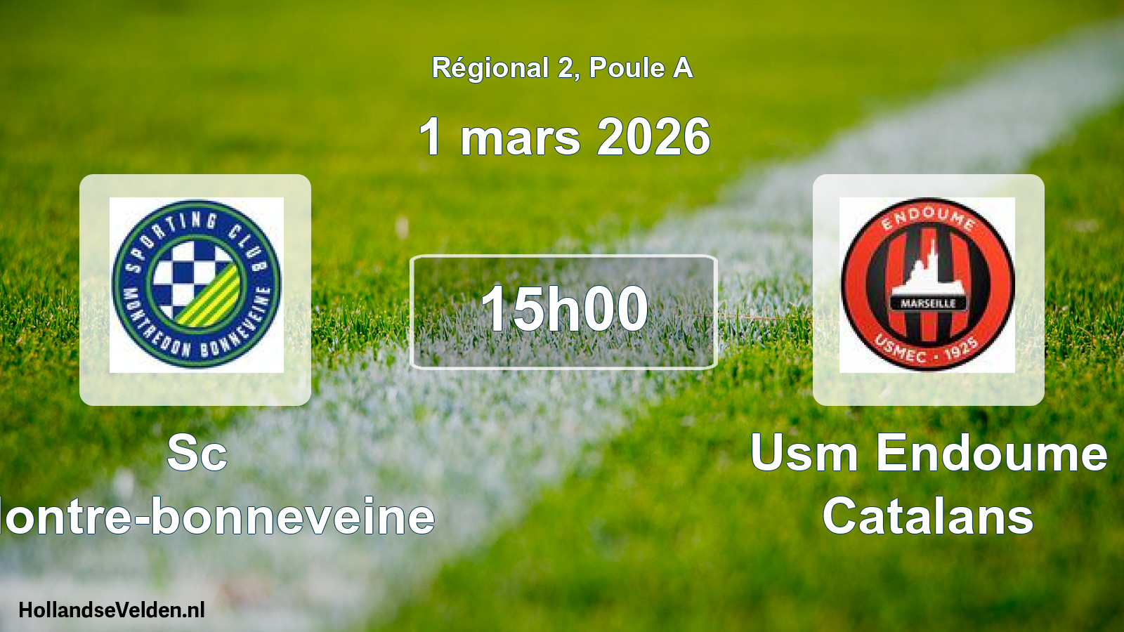 Geplande wedstrijd: Sc Montre-bonneveine - Usm Endoume Catalans (1 maart 2026)