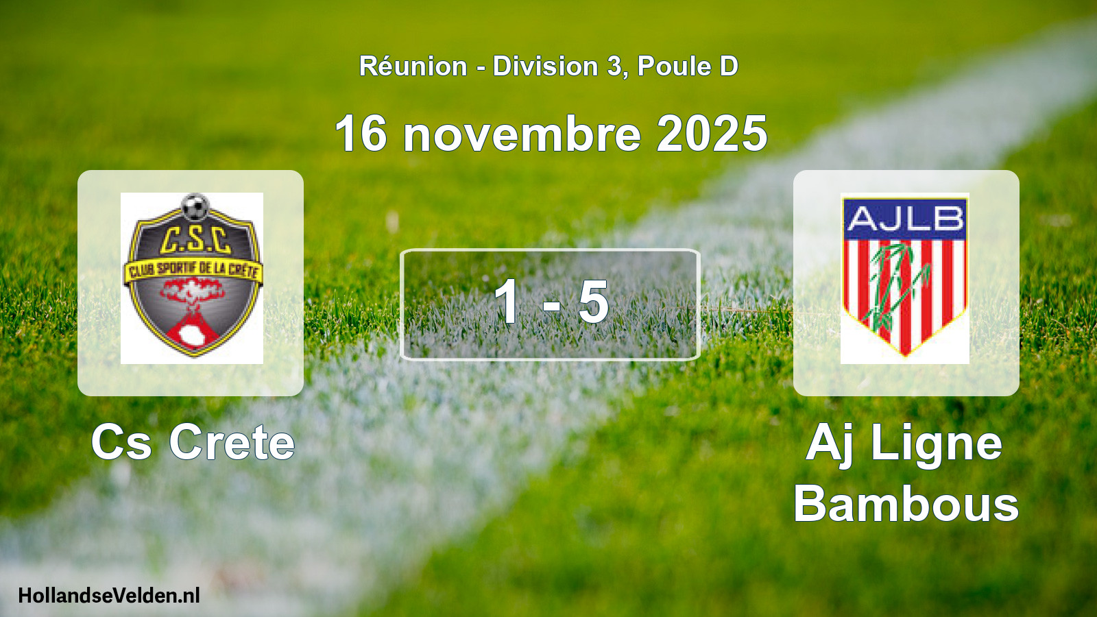 Geplande wedstrijd: Cs Crete - Aj Ligne Bambous (16 november 2025)