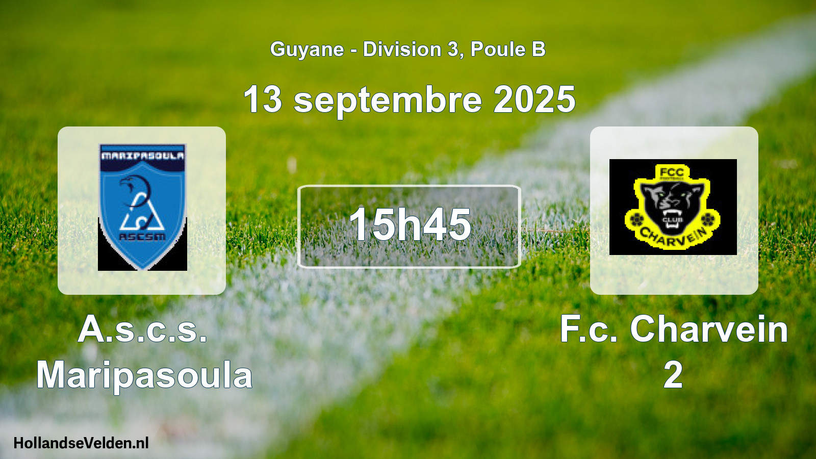 Scheduled Match: A.s.c.s. Maripasoula - F.c. Charvein 2 (13 September 2025)