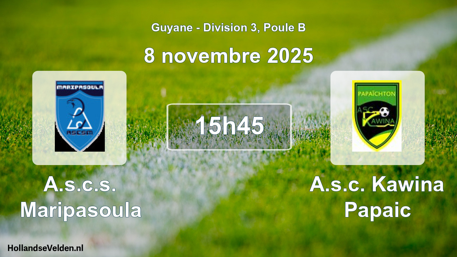 Match programmé: A.s.c.s. Maripasoula - A.s.c. Kawina Papaic (8 novembre 2025)