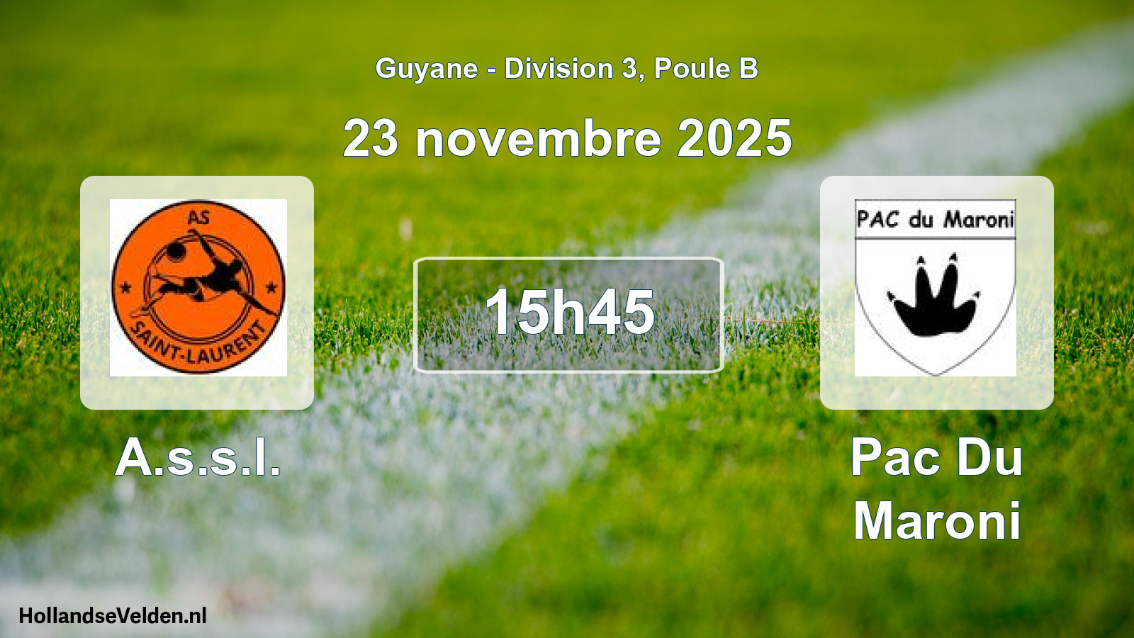 Match programmé: A.s.s.l. - Pac Du Maroni (22 novembre 2025)
