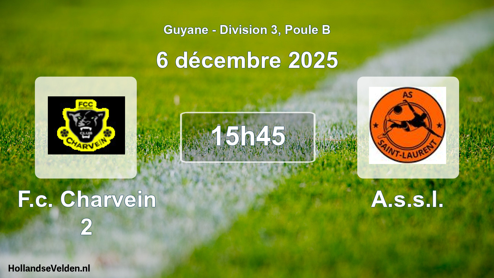 Match programmé: F.c. Charvein 2 - A.s.s.l. (6 décembre 2025)