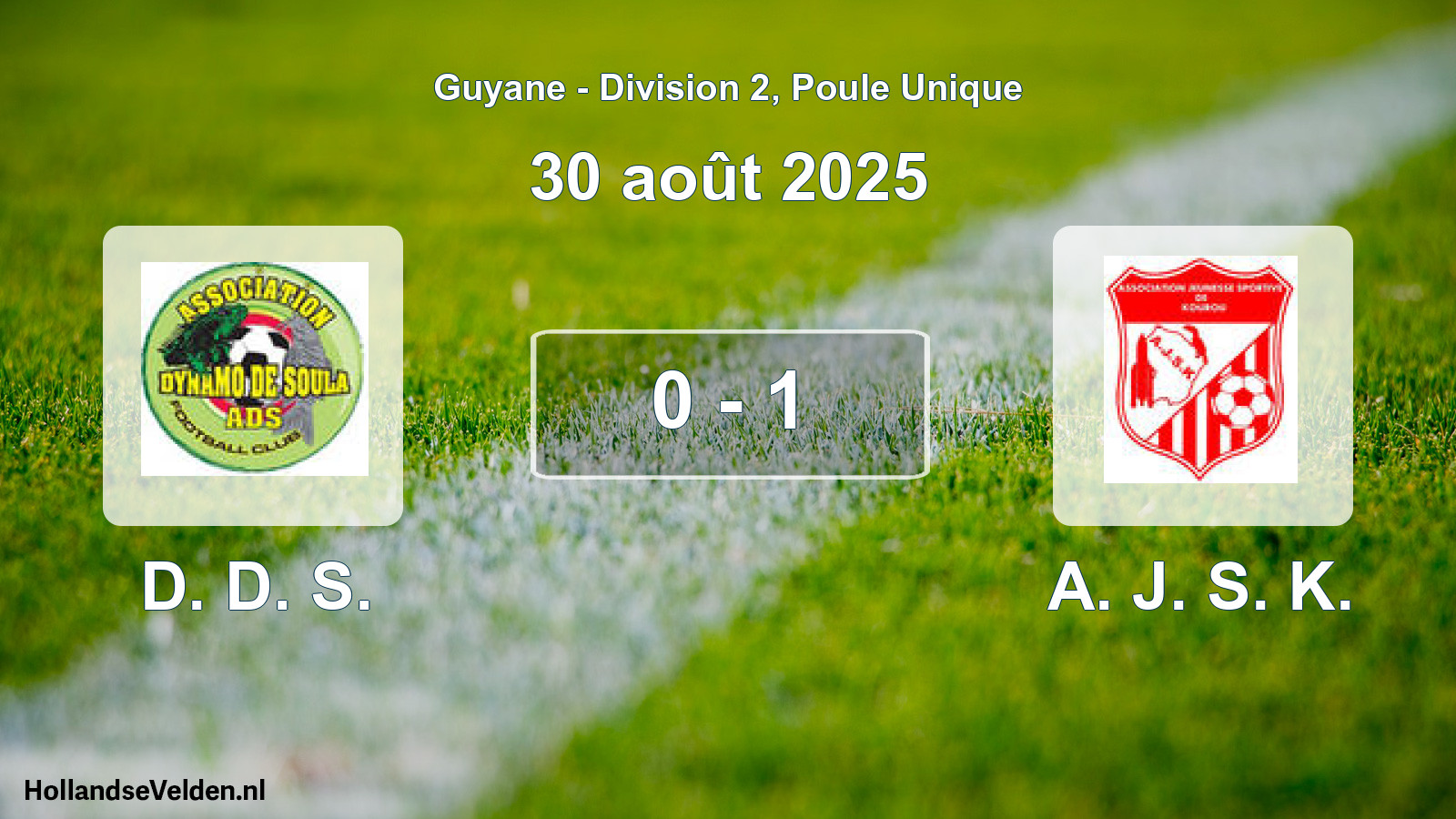 Match joué: D. D. S. - A. J. S. K. 0 - 1 (30 août 2025)