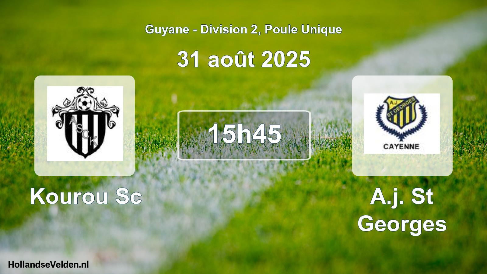 Geplande wedstrijd: Kourou Sc - A.j. St Georges (31 augustus 2025)