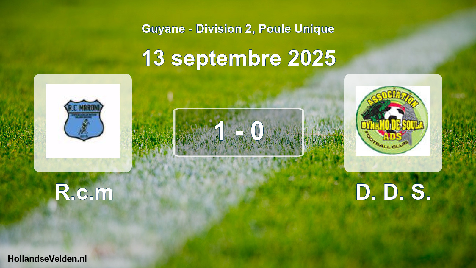 Match joué: R.c.m - D. D. S. 1 - 0 (13 septembre 2025)