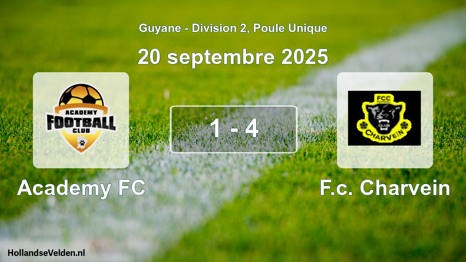 Match joué: Academy FC - F.c. Charvein 1 - 4 (20 septembre 2025)