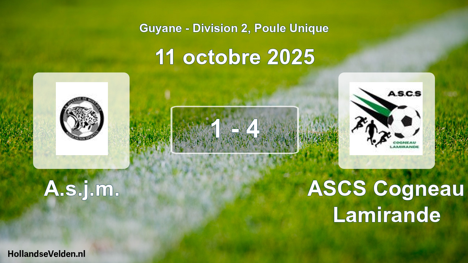 Match joué: A.s.j.m. - ASCS Cogneau Lamirande 1 - 4 (11 octobre 2025)
