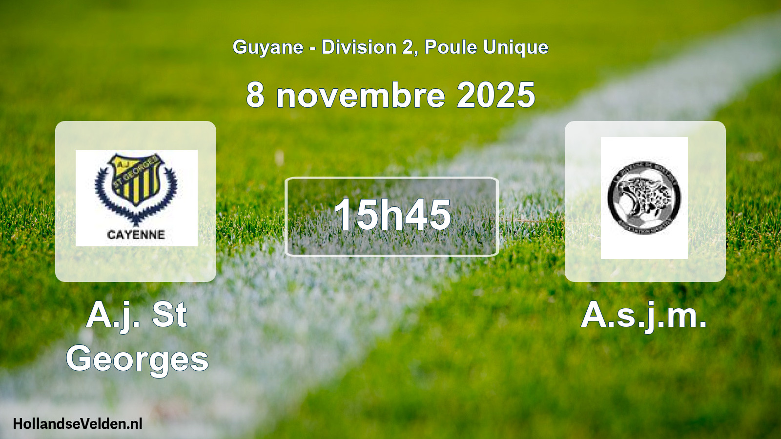 Geplande wedstrijd: A.j. St Georges - A.s.j.m. (8 november 2025)