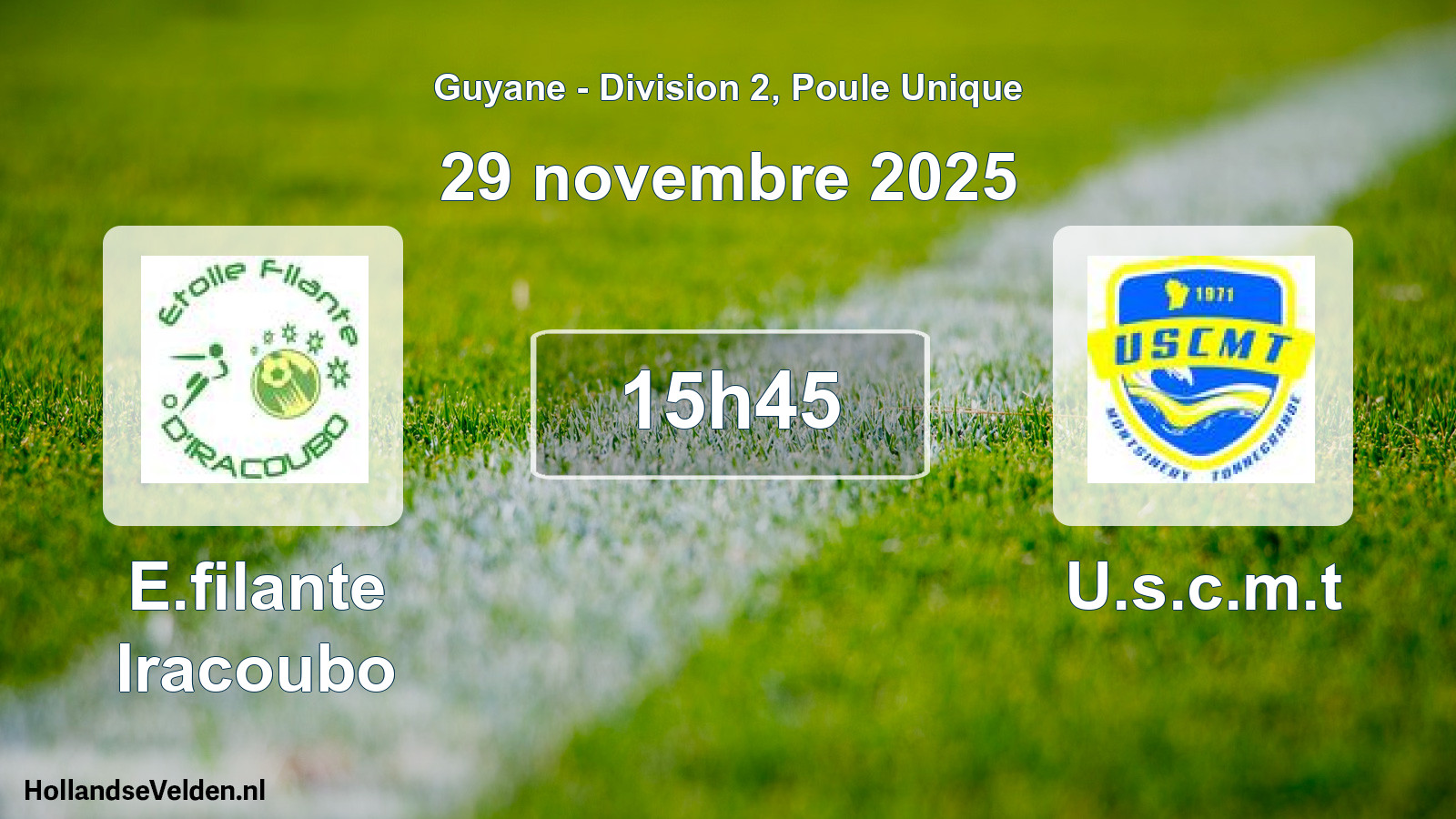 Match programmé: E.filante Iracoubo - U.s.c.m.t (29 novembre 2025)