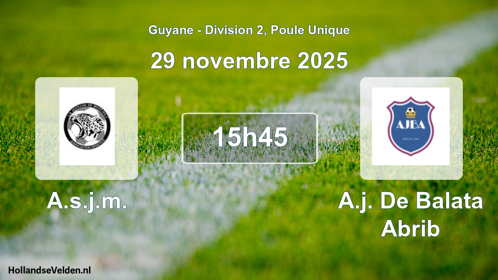 Match programmé: A.s.j.m. - A.j. De Balata Abrib (29 novembre 2025)